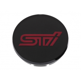 ベルサガ Subaru Wheel Center Cap Black With Red STI Logo - 28821FE141