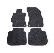 茶掛4 Subaru Floor Mats Carpeted Set Of Four Black With WRX Logo