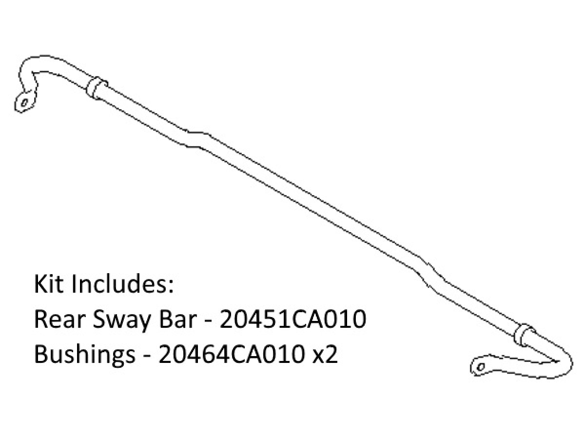 Subaru OEM Rear Sway Bar Kit - 20451CA010-20464CA010-x2 | Subaru