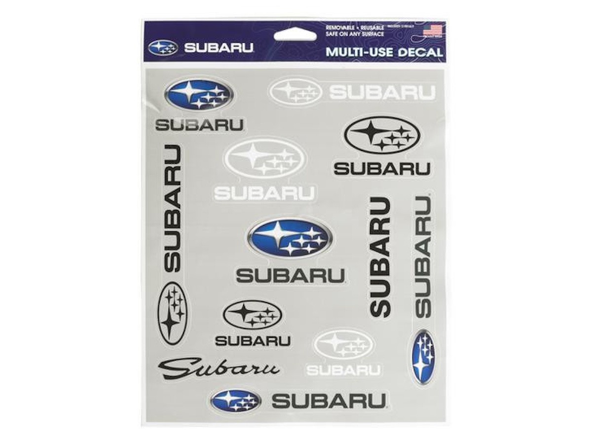 Subaru Gear Vinyl Decal Sheet With Subaru Logo Assorted Designs