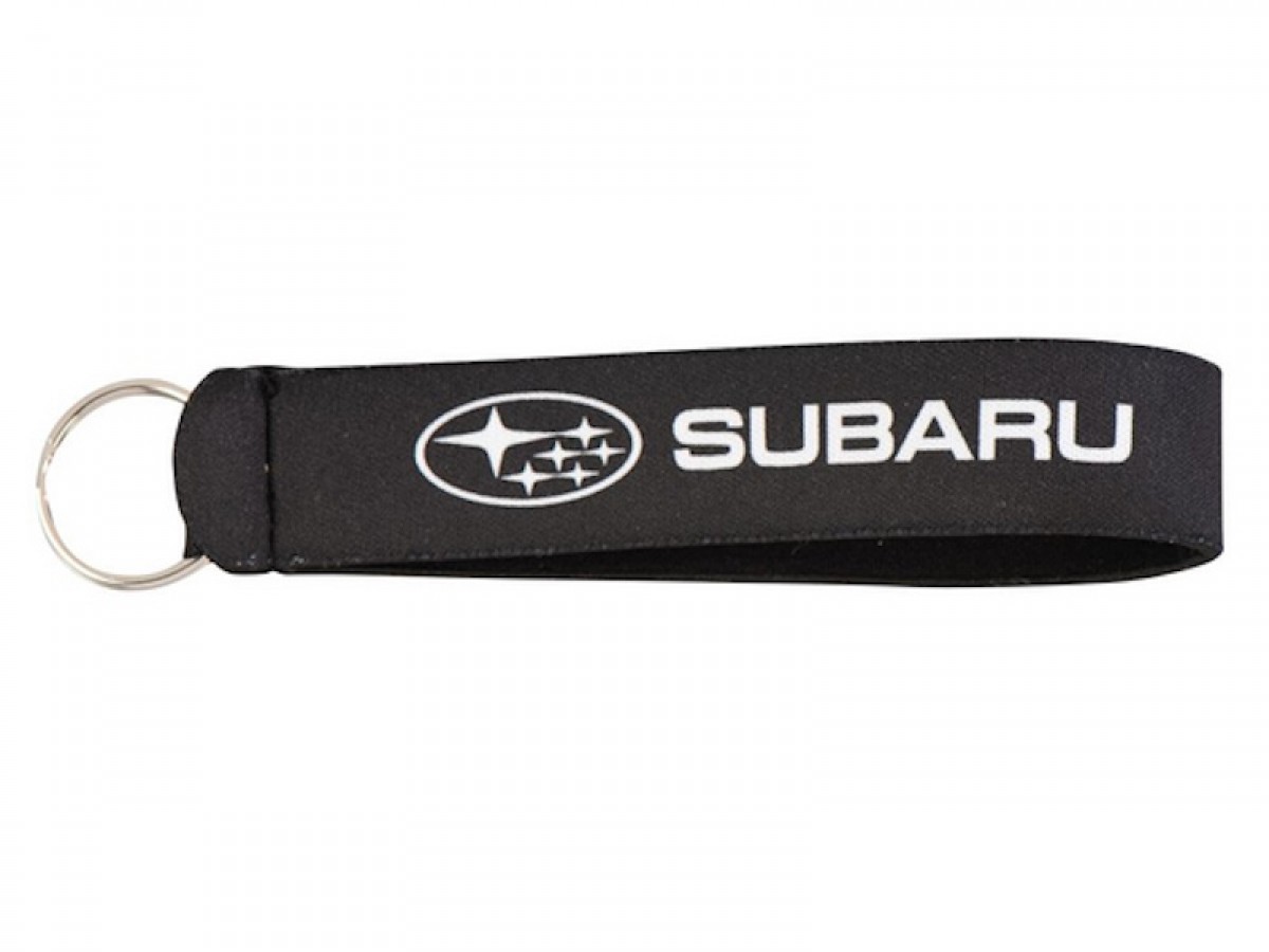 【TGS2024】KAPPA ロゴ キーホルダー Subaru Wristband Keychain In Black With White Subaru Logo