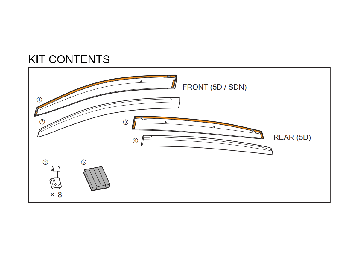 Subaru Window Deflectors F0010FL030 Subaru Online Parts