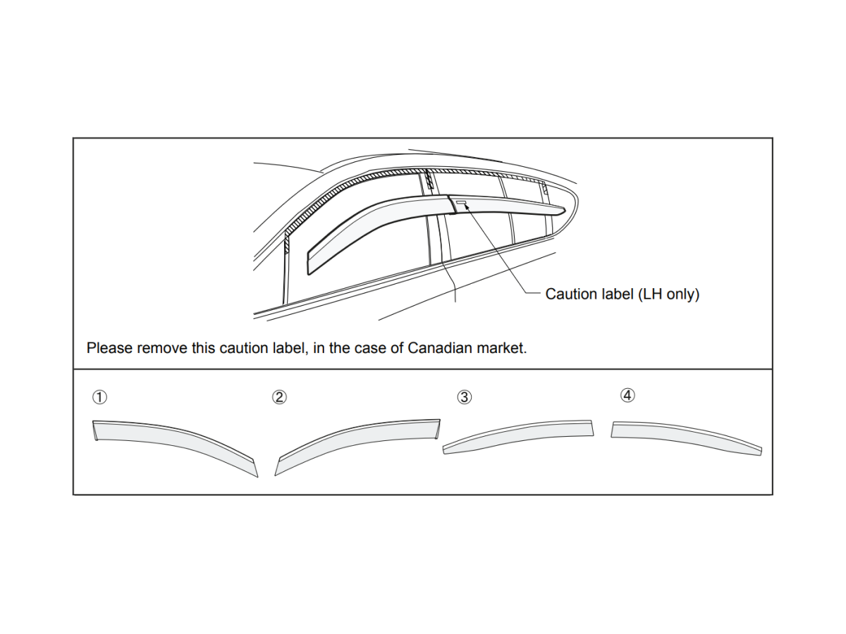 E560 Deflector Shield モジュラーシンセ Subaru Side Window Deflectors - F001SAN010 | Subaru Online Parts