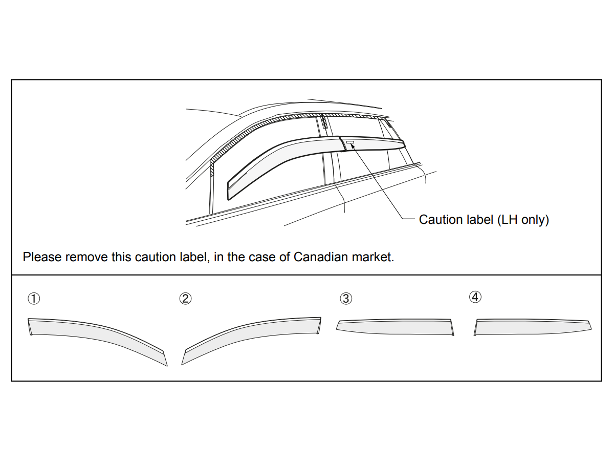 Subaru Side Window Deflectors For Wilderness Edition F001SAN100
