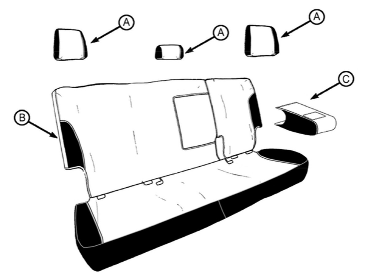 Subaru Rear Seat Cover For 5 Door With Armrest F411SFL060 Subaru