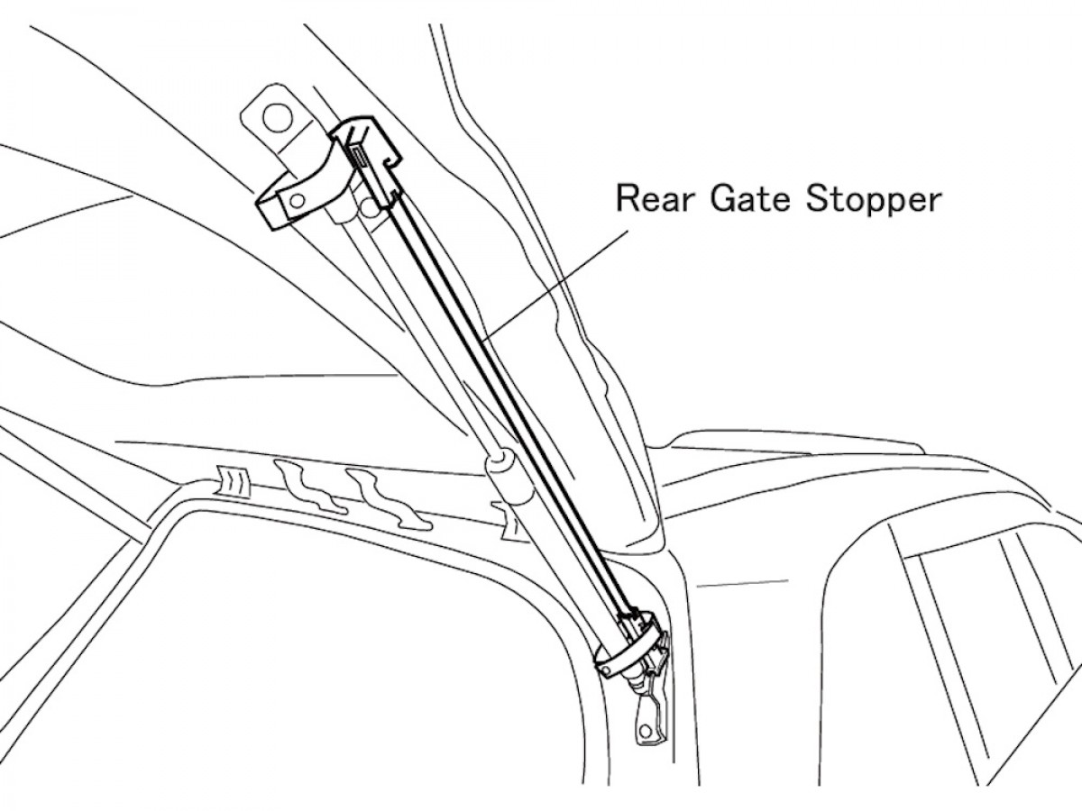 Subaru Utility Hooks Kit Of Two With Gate Stopper For Manual