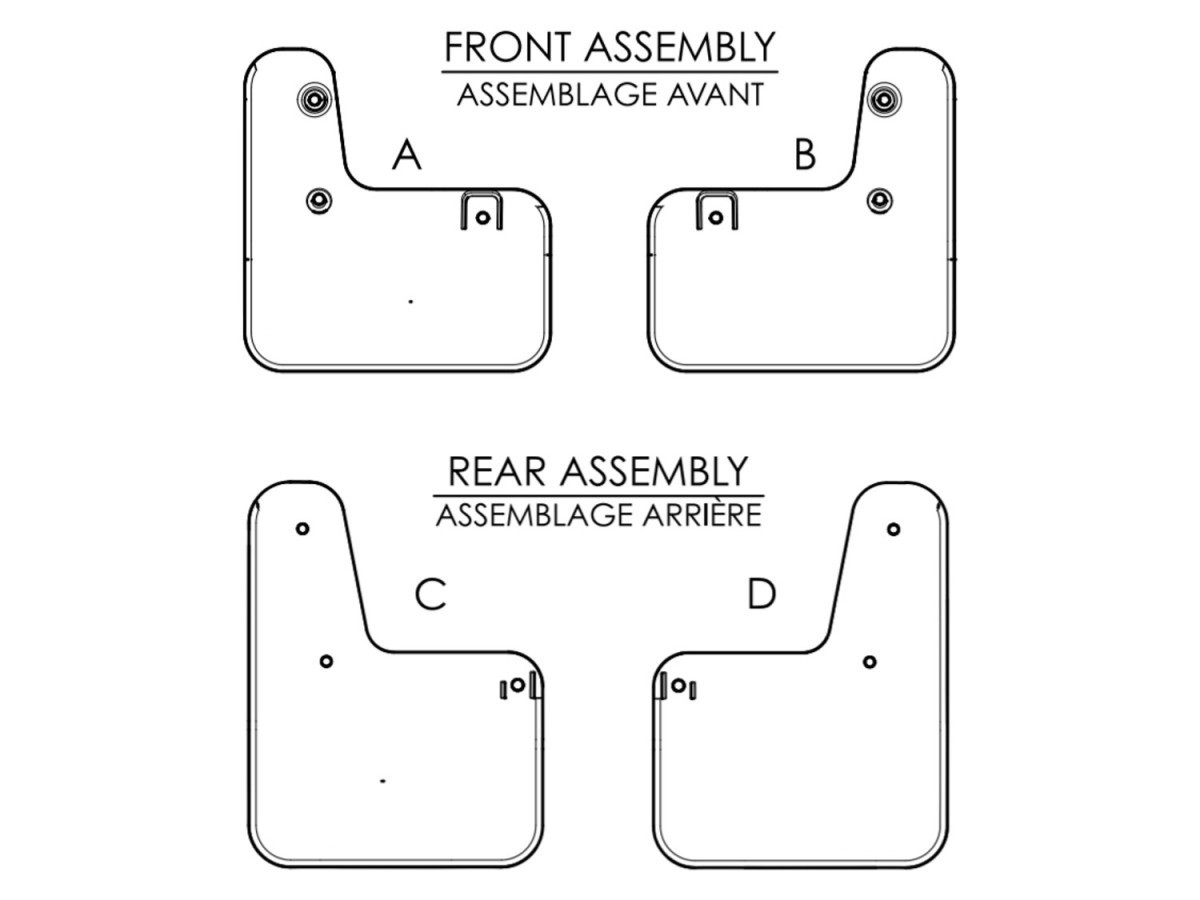 Subaru Mud Flaps Kit Of Four For Front And Rear Black With Red STI