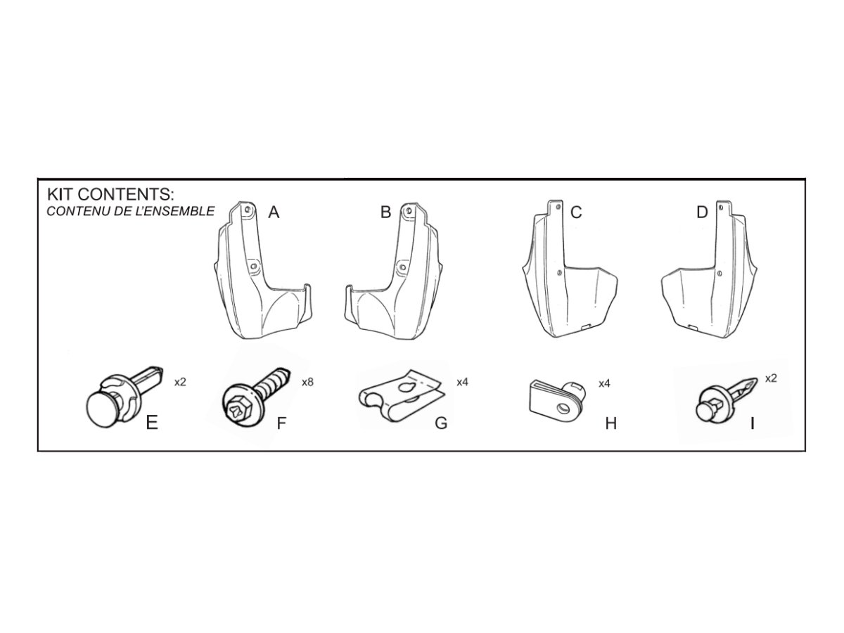 Subaru Splash Guard Kit - Sport - J101SFL601 | Subaru Online Parts
