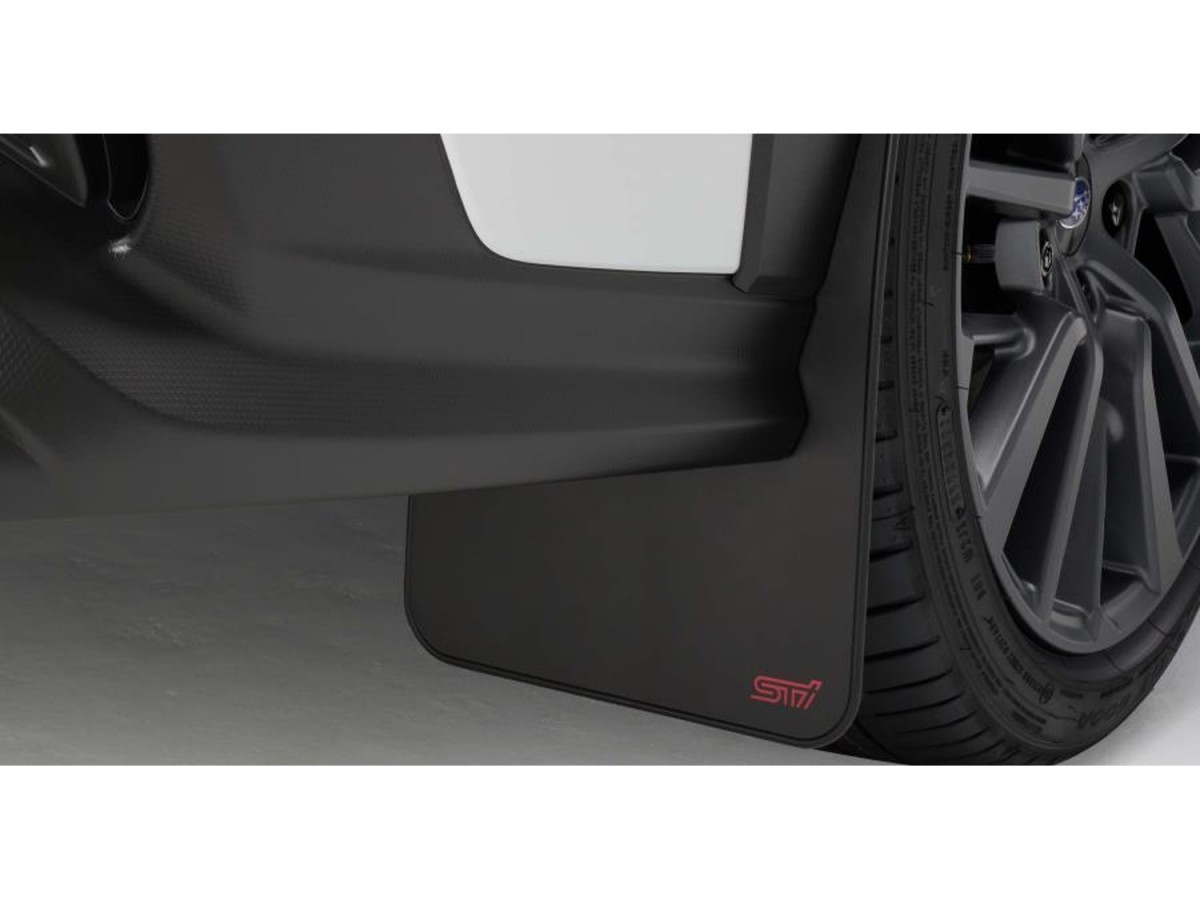 Subaru Mud Flaps Black With STI Logo Kit Of Four For Front And