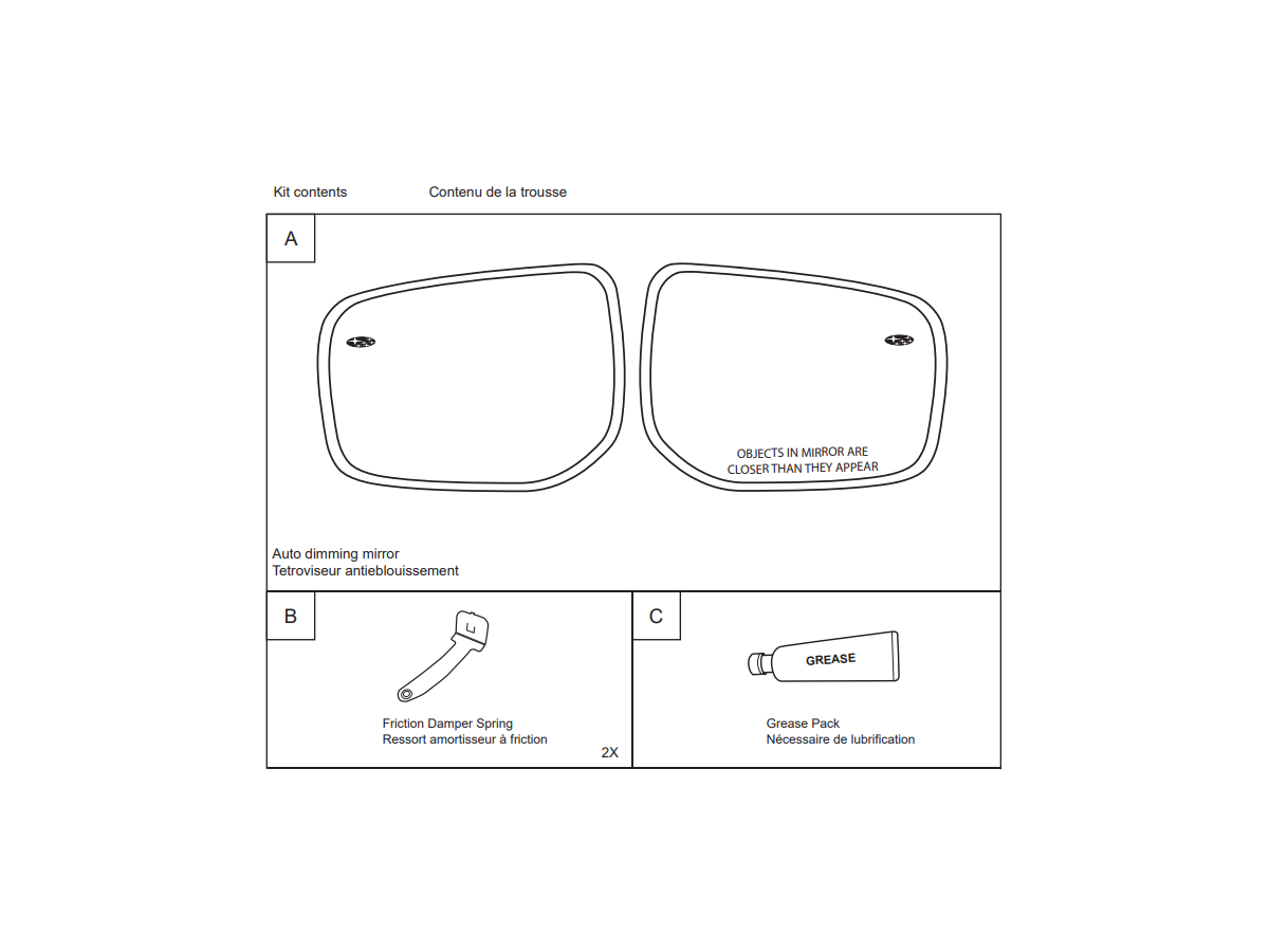 Subaru Exterior Mirrors Auto Dimming With Approach Light